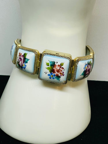 Enamel Floral Watch